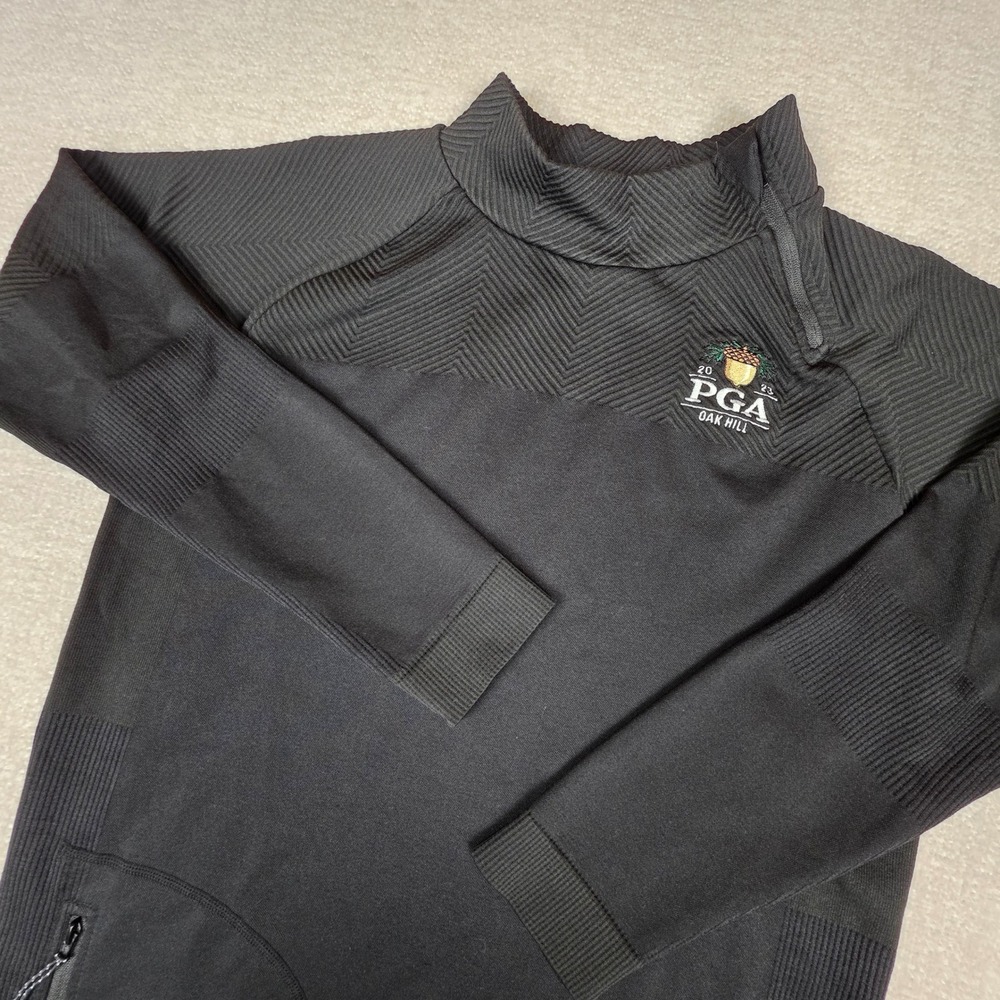 Levelwear Mens 2023 PGA Championship Oak Hill 1/4 Zip Pullover Black L/XL
